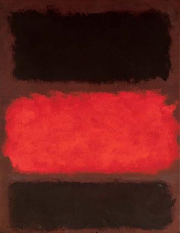 Mark Rothko, Black, red, black on brown