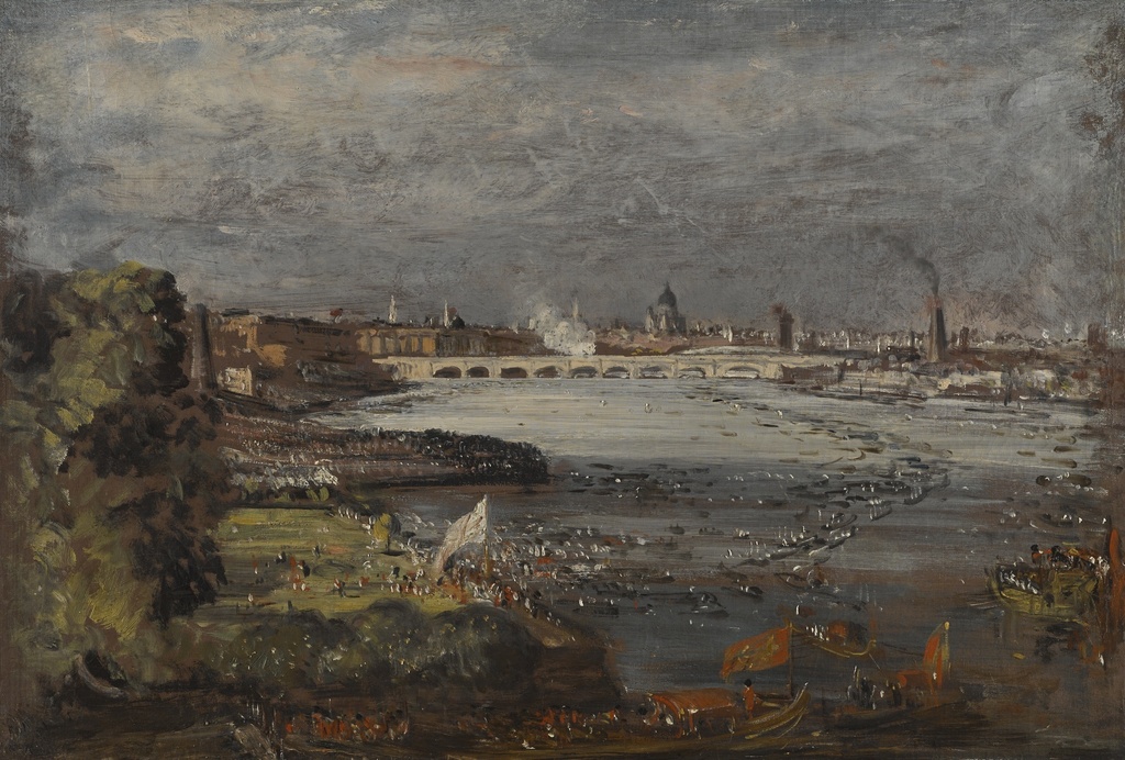 THE OPENING OF WATERLOO BRIDGE, SEEN FROM WHITEHALL STAIRS, LONDON, 18 JUNE 1817