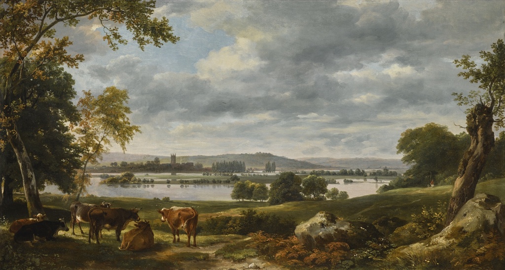 DEDHAM VALE WITH THE RIVER STOUR IN FLOOD FROM THE GROUNDS OF OLD HALL, EAST BERGHOLT