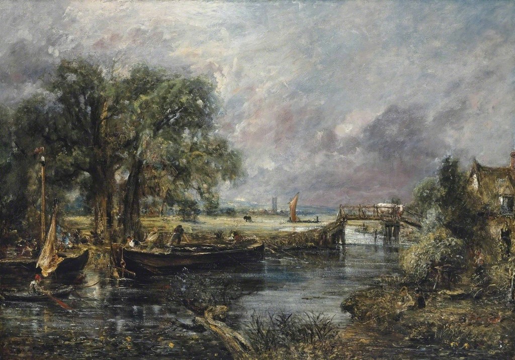 View on the Stour near Dedham, full-scale sketch