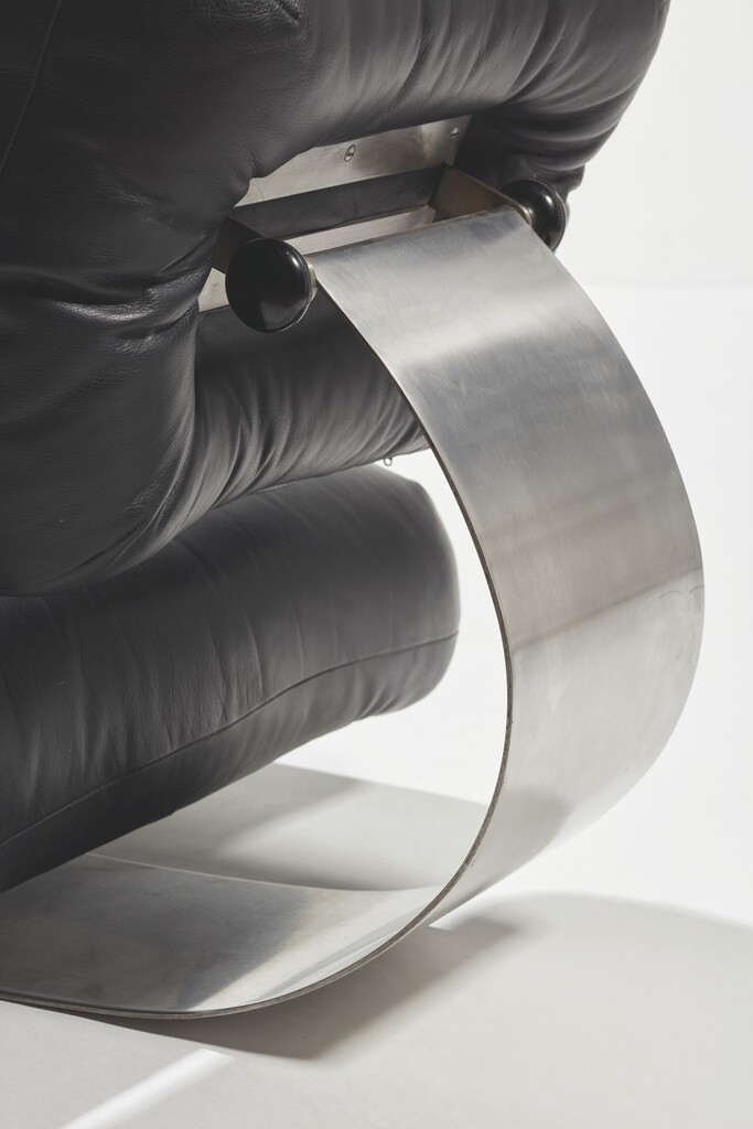 CHAUFFEUSE ET SON OTTOMAN 'BRAZILIA ONI', LES MODÈLES CRÉÉS VERS 1971, ÉDITION MOBILIER INTERNATIONAL