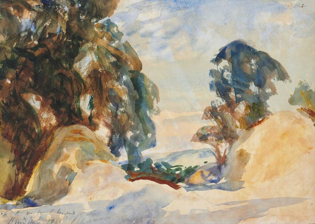 Landscape with trees, possibly Wendover, Buckinghamshire