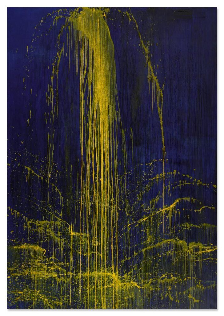 Smaller Yellow on Blue Waterfall