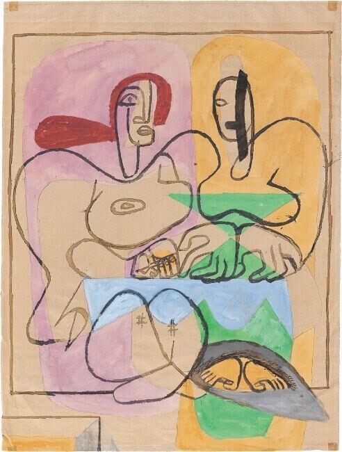 Deux femmes assises