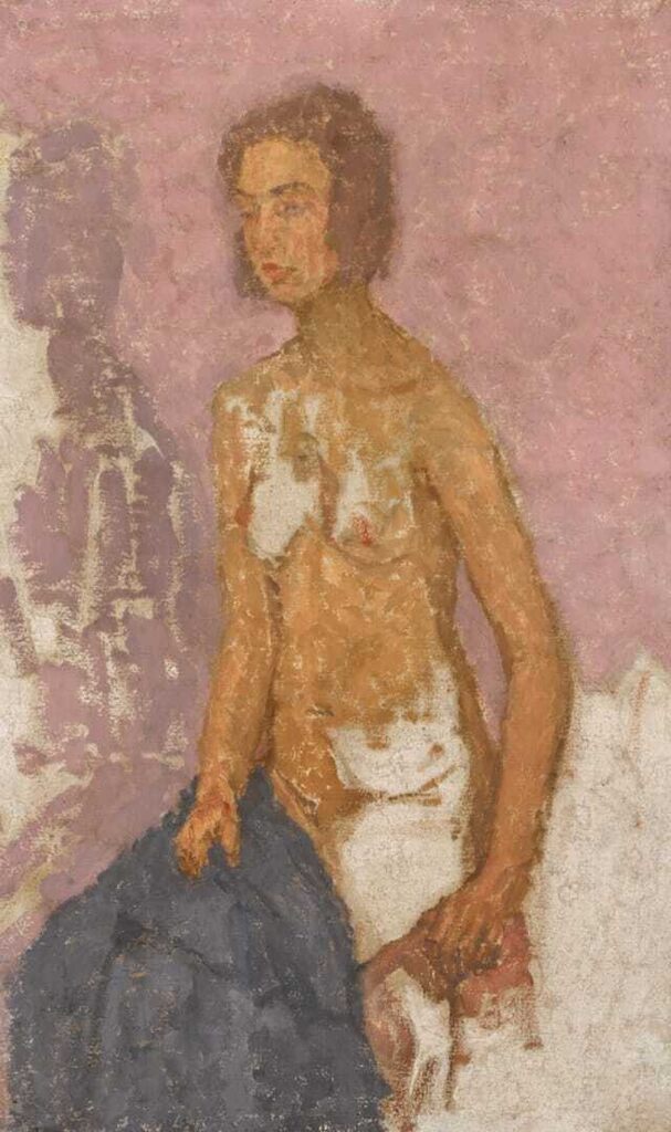 Unfinished Study of a Nude Girl, Seated