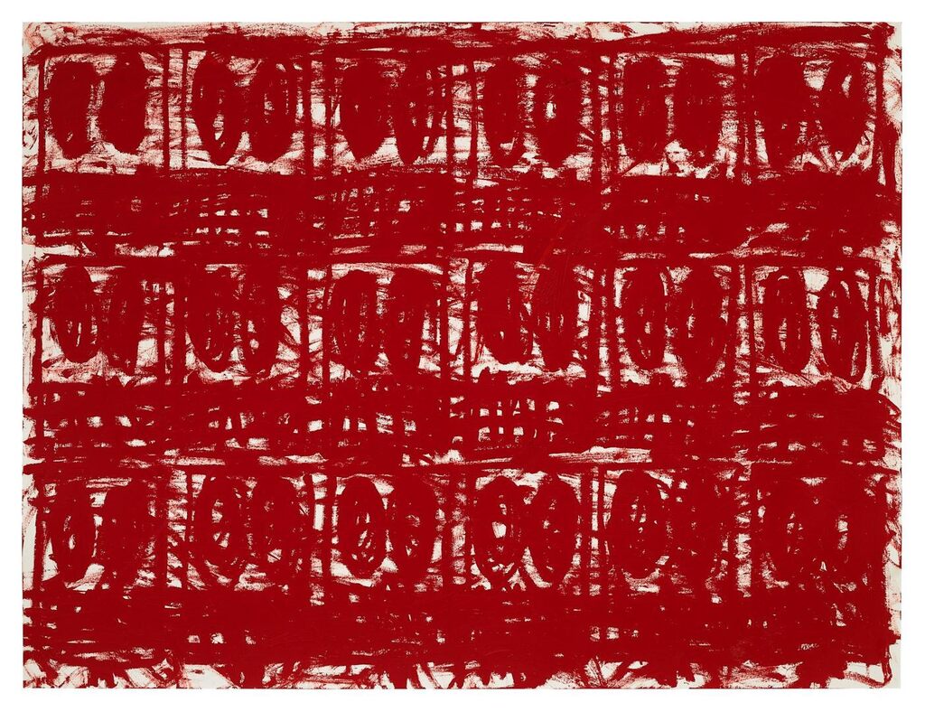Rashid Johnson, Untitled Anxious Red Drawing