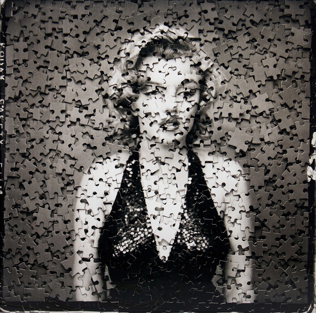 Marilyn Monroe, actress, NY City, May 6, 1957, after Avedon from Gordian Puzzles