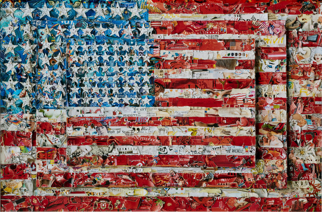 Three Flags, after Jasper Johns from Pictures of Magazines 2