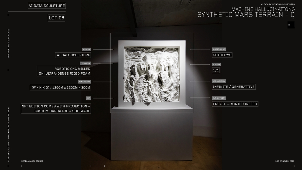Machine Hallucination: Synthetic Mars Terrain – E (NFT AI Data Sculpture)