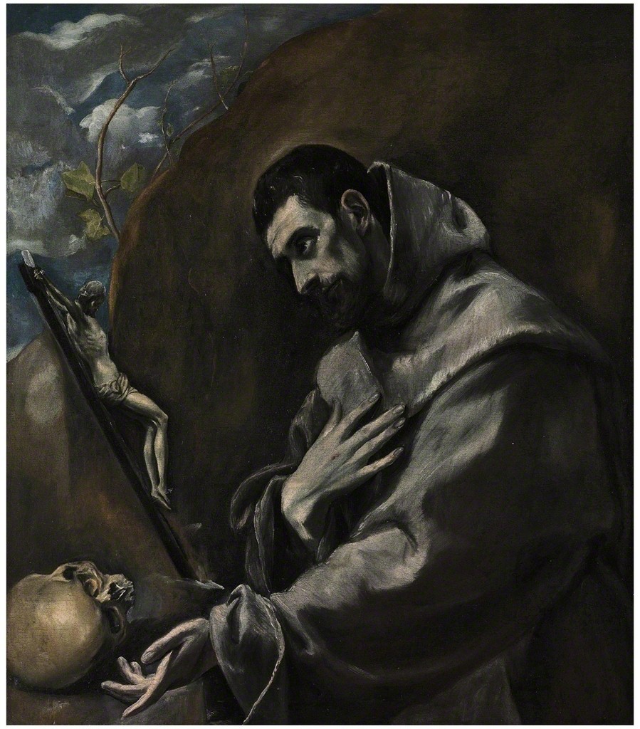 Saint Francis of Assisi in meditation