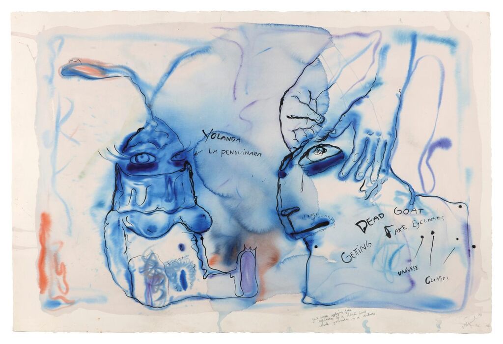 Untitled (Dead Goat Getting Fake Eyelashes)