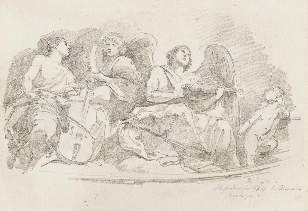 Music-making angels, after Guido Reni
