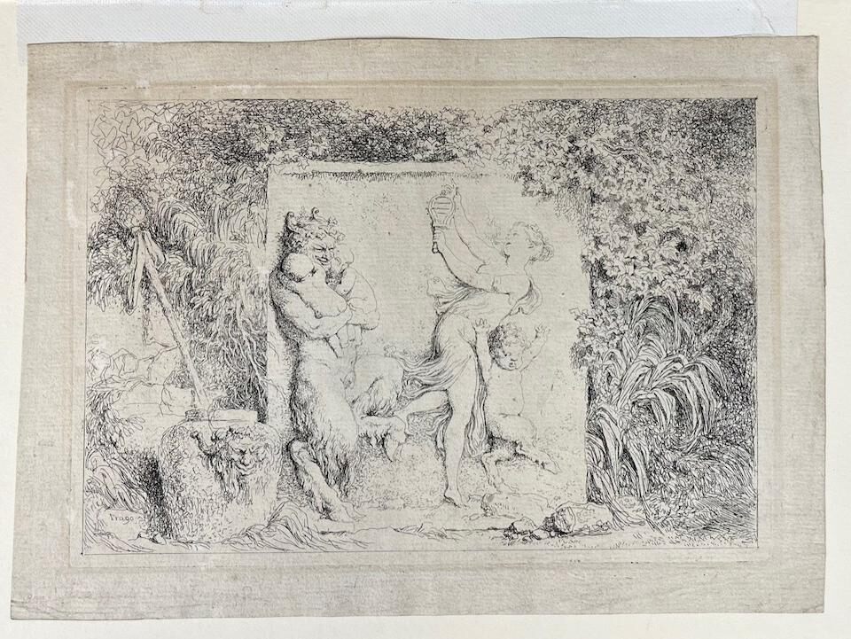 Plate from Quatre Bacchanales or Jeux de satyres (Wildenstein 6 i/ii)