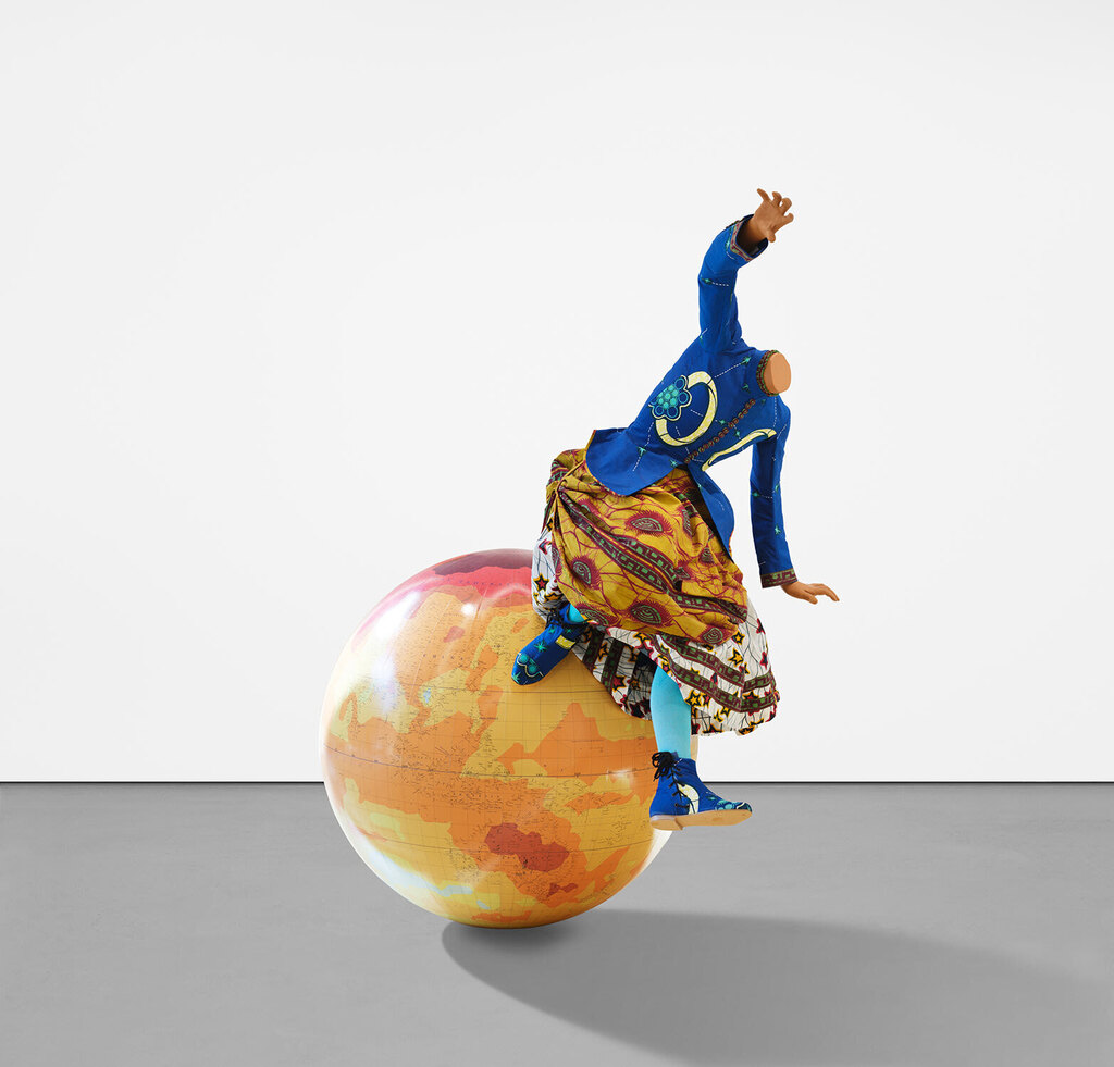 Girl on Globe 3