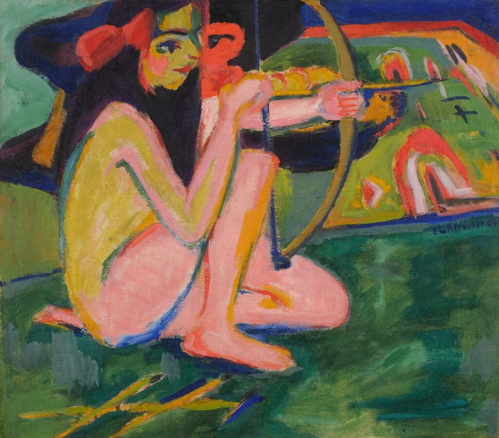 Fränzi mit Pfeilbogen (Fränzi with Bow and Arrow)