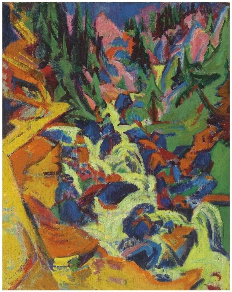 Der Wasserfall (recto); Mondaufgang auf Fehmarn (verso)