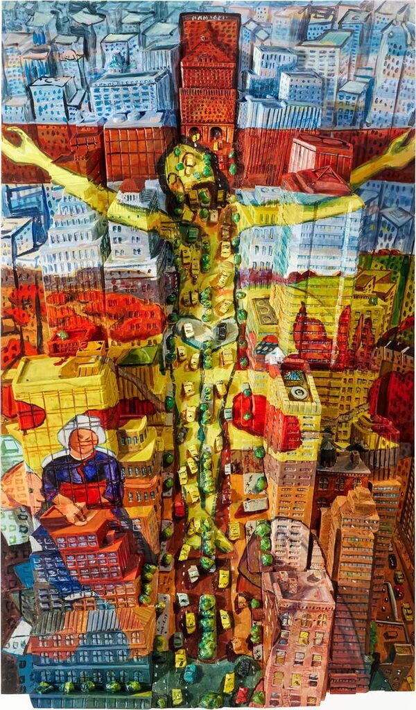Yellow Christ on Park Avenue