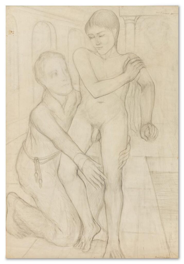 Oh Temps, Suspends Ton Vol Ou Le Grand Maitre Implorant Le Jeune Ogier; Esquisse Pour Sade Méditant Sur La Mort De Justine (Detail)