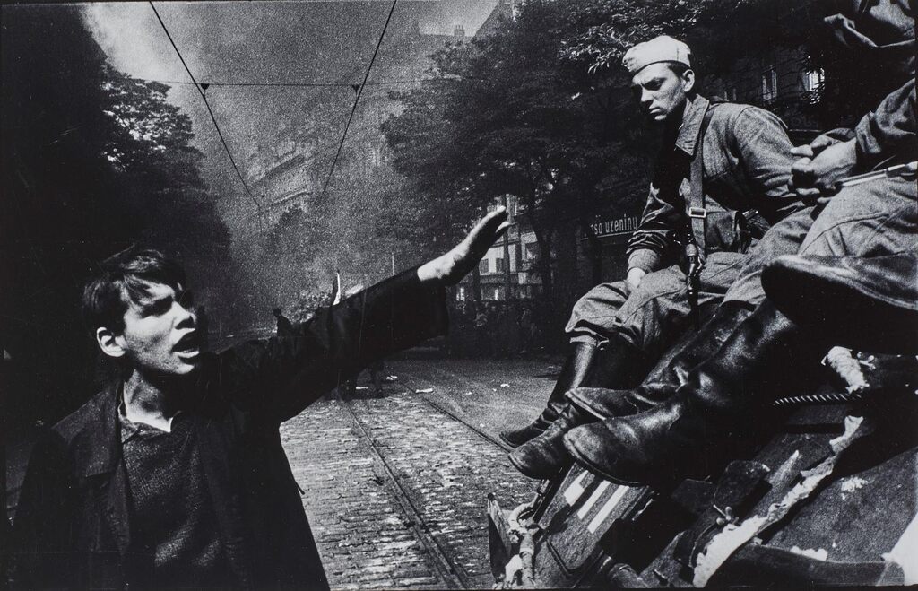 Invasion by Warsaw Pact Troops in front of the Radio Headquarters, Prague
