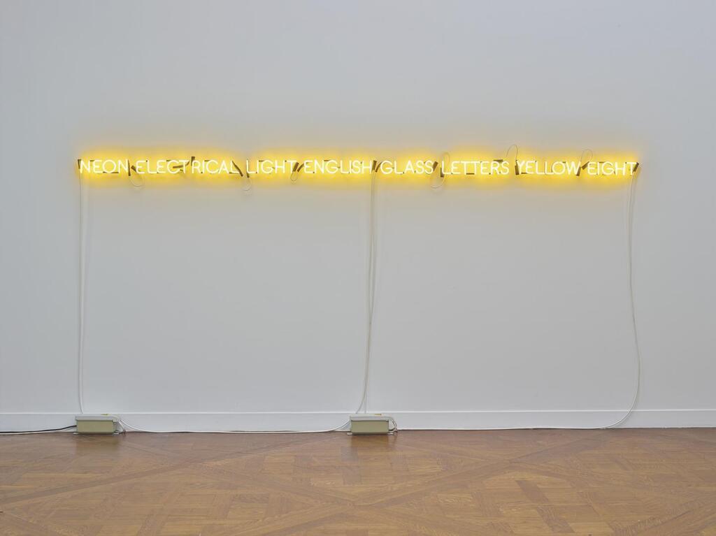 Neon Electrical Light English Glass Letters Yellow Eight