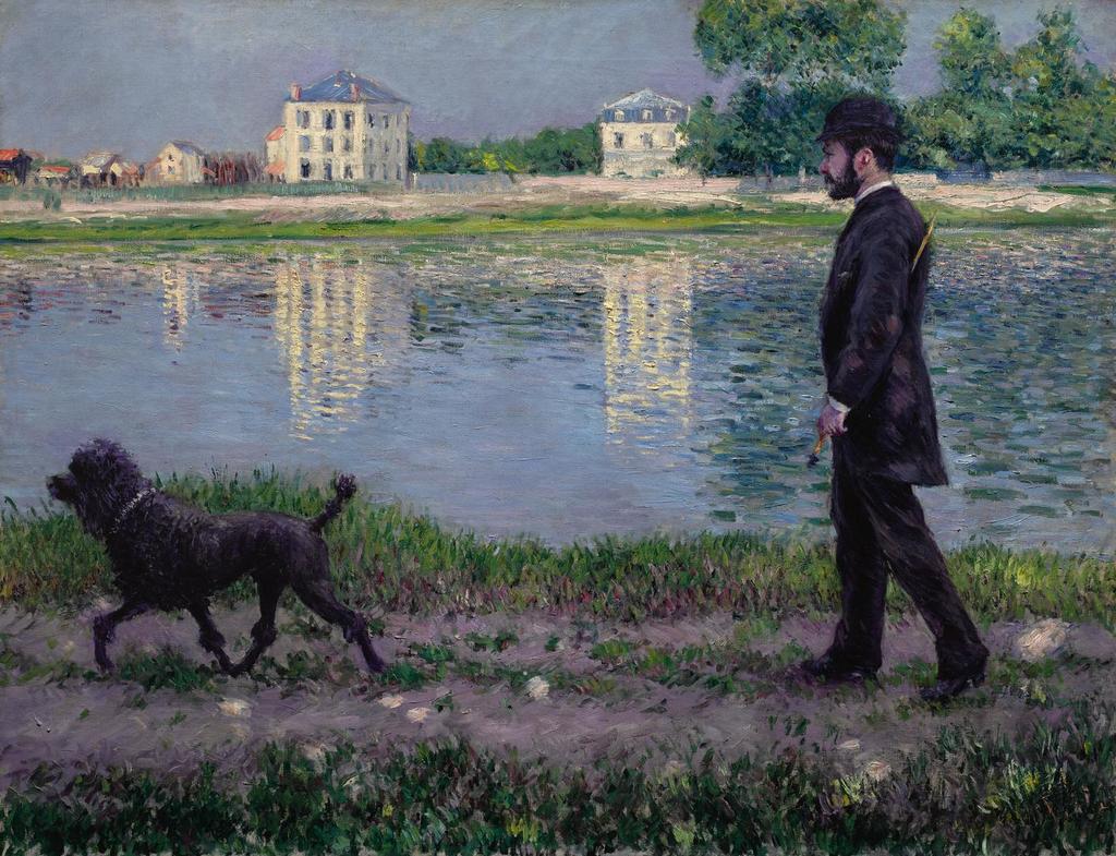 RICHARD GALLO ET SON CHIEN DICK, AU PETIT-GENNEVILLIERS
