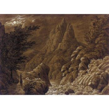 Landscape with waterfall