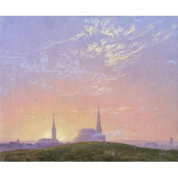 Sunset behind Dresden's Hofkirche