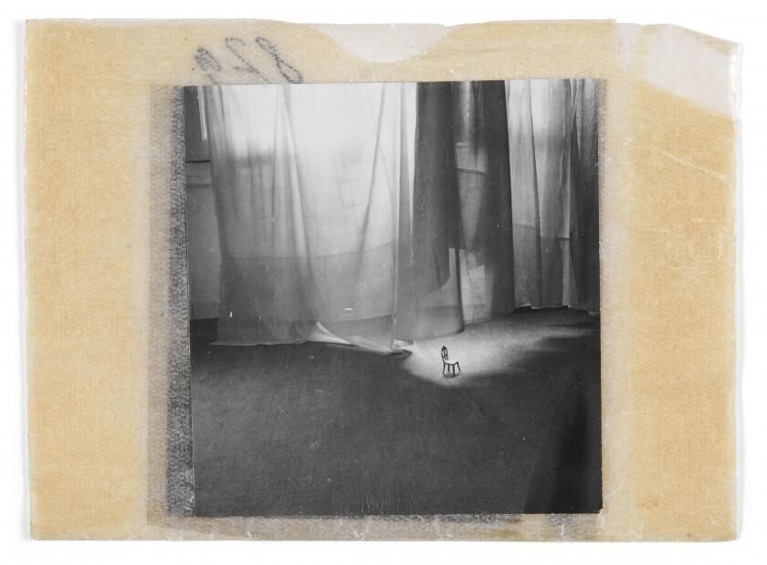 Compositions with miniature chair and curtain