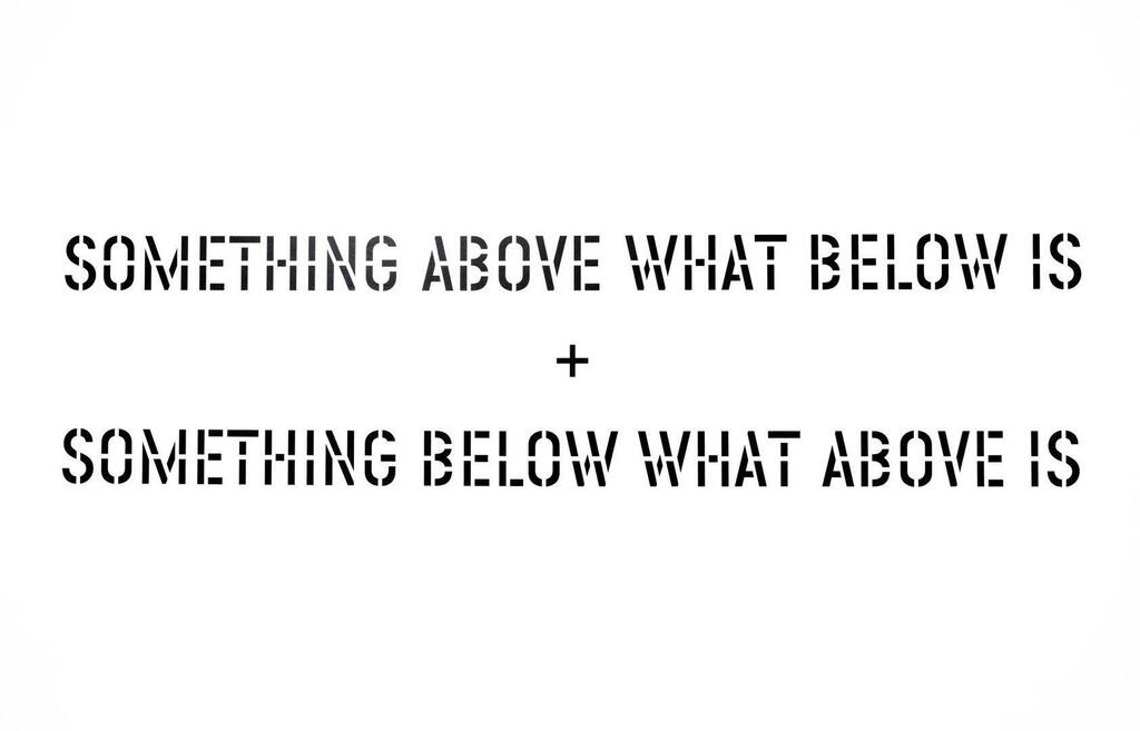 Something Above What Below Is + Something Below What Above Is