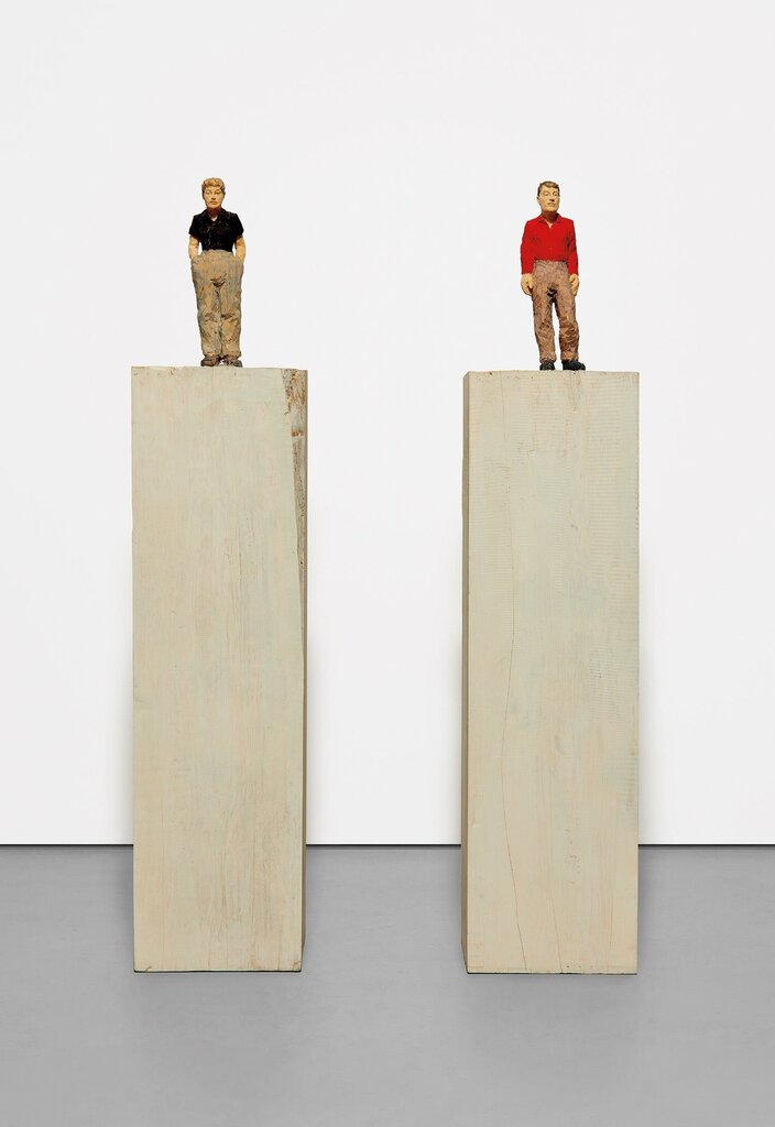 Small Pair (man with red shirt and woman with black skirt)