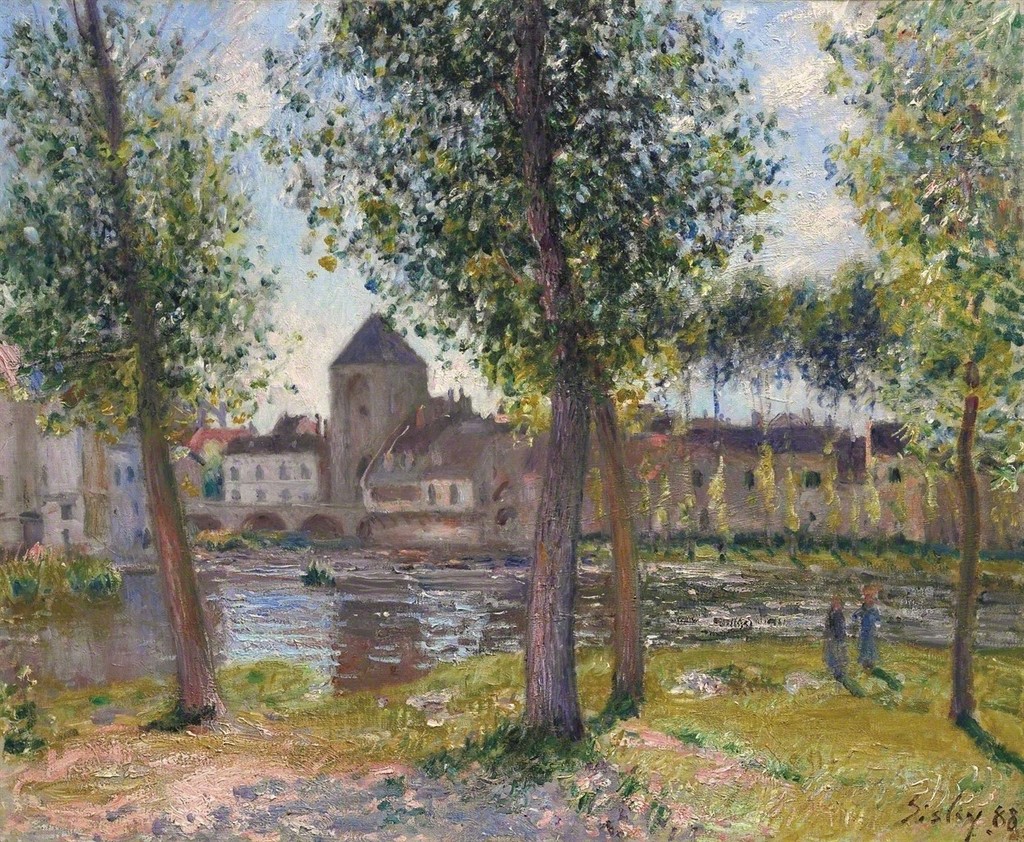 Les peupliers à Moret-sur-Loing, après midi d’août