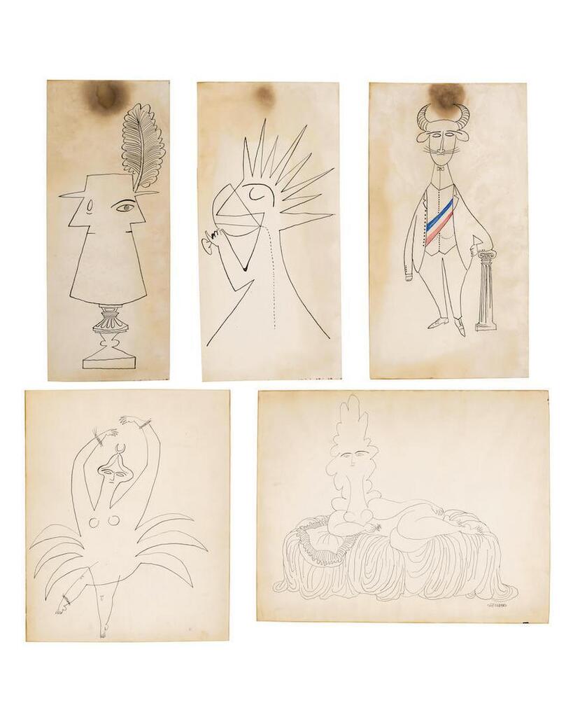 i. Untitled (Cancer); ii. Untitled; iii. Untitled (Taurus); iv. Untitled (Aquarius); v. Untitled (Gemini)