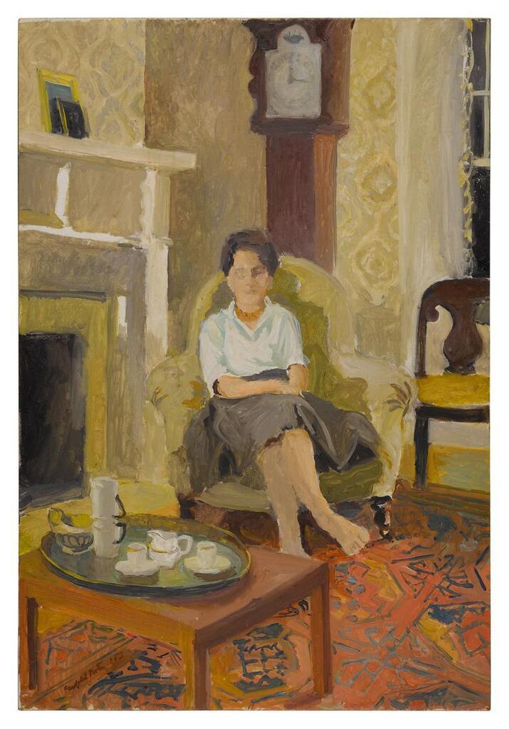 Portrait of Edith Schloss in Porter's Southampton Parlor