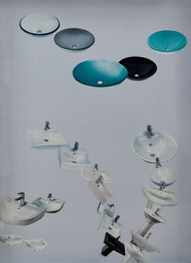 Hardware Store Collage - Bauhaus Bathroom Sinks #1