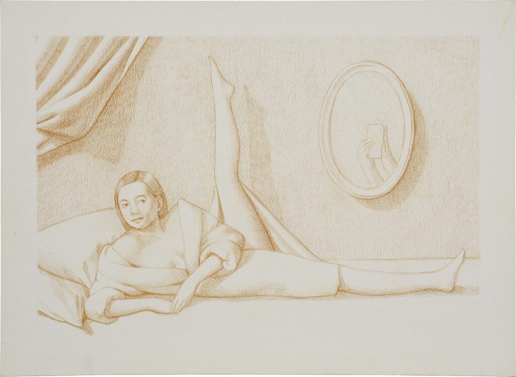 Drawing for "Reposing V"