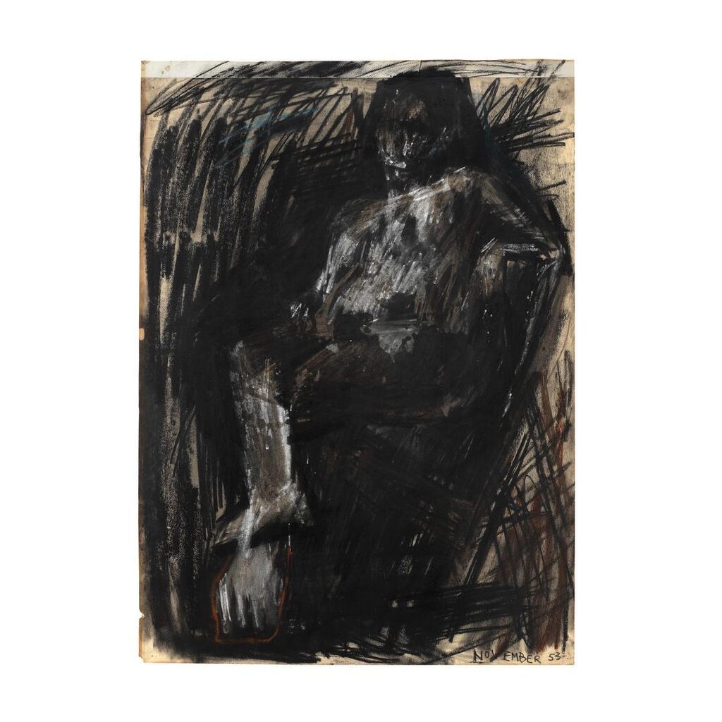 Nude Seated on a Folding Chair