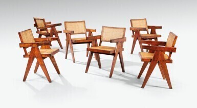 Six chaises PJ-SI-28-B, dites Office chairs