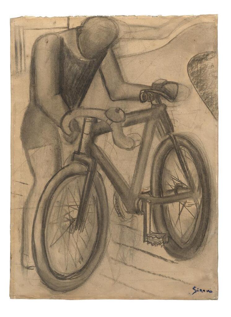 Ciclista; Study for the cover (in color)