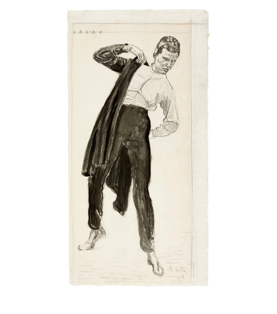 Auszug der deutschen Studenten in den Freiheitskrieg von 1813, Studie zu Einzelfigur