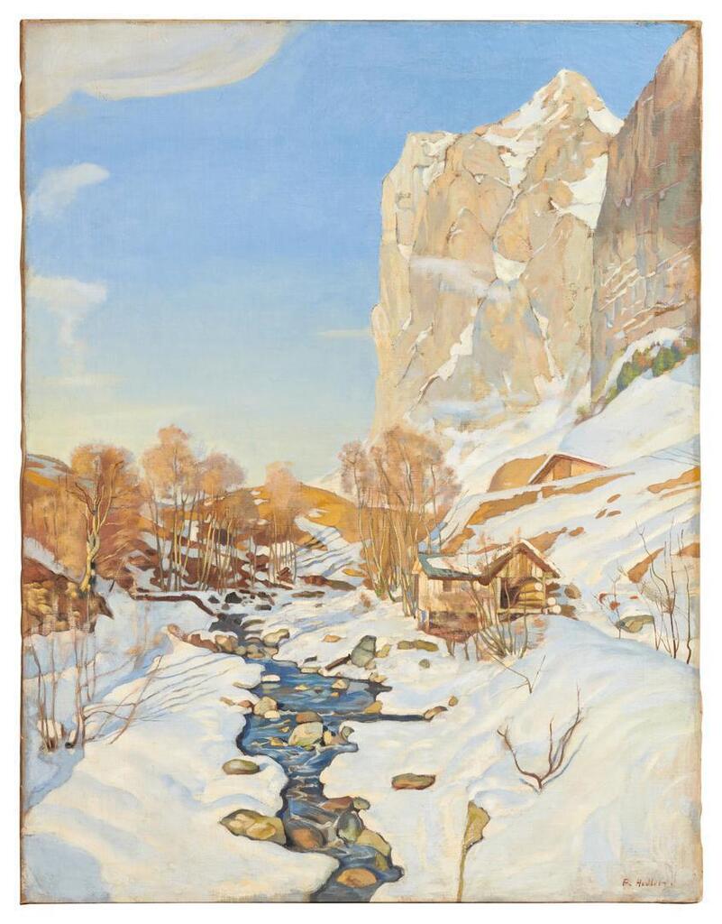 Winterlandschaft mit Wetterhorn