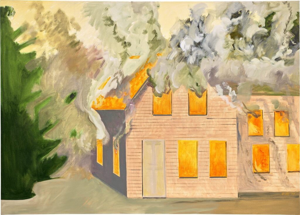 Burning House with Clapboards