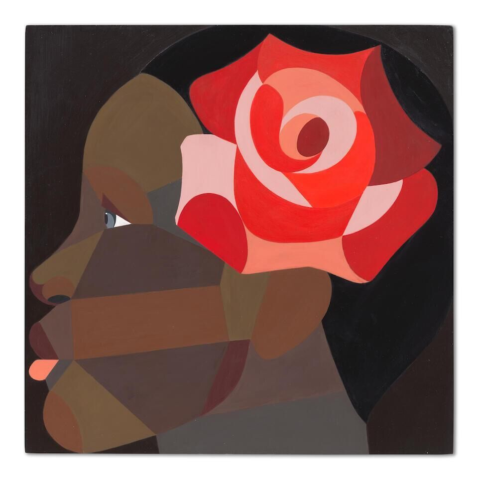 Lady with Red Rose
