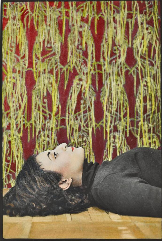 Ghada with Canvas Behind, New York