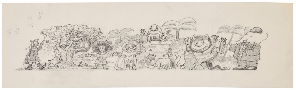 Panorama of children's book characters