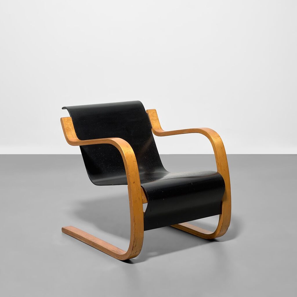 Low-back cantilevered armchair, model #42
