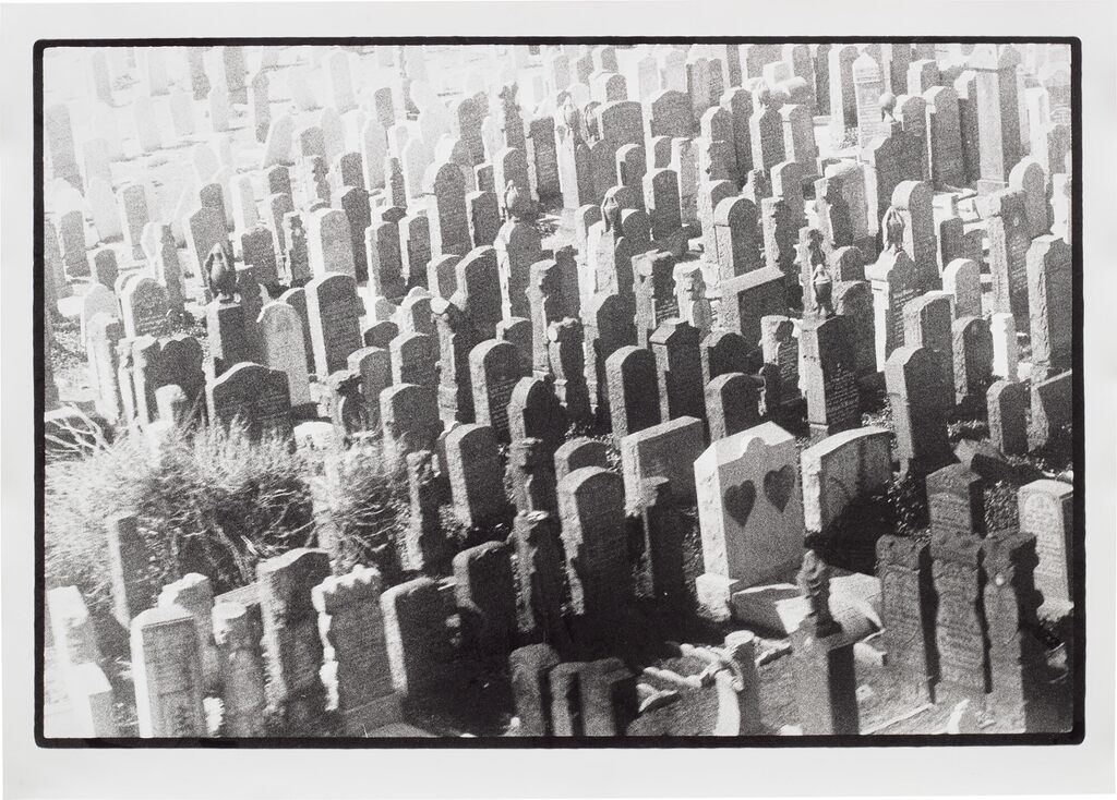 Gravestone with two hearts