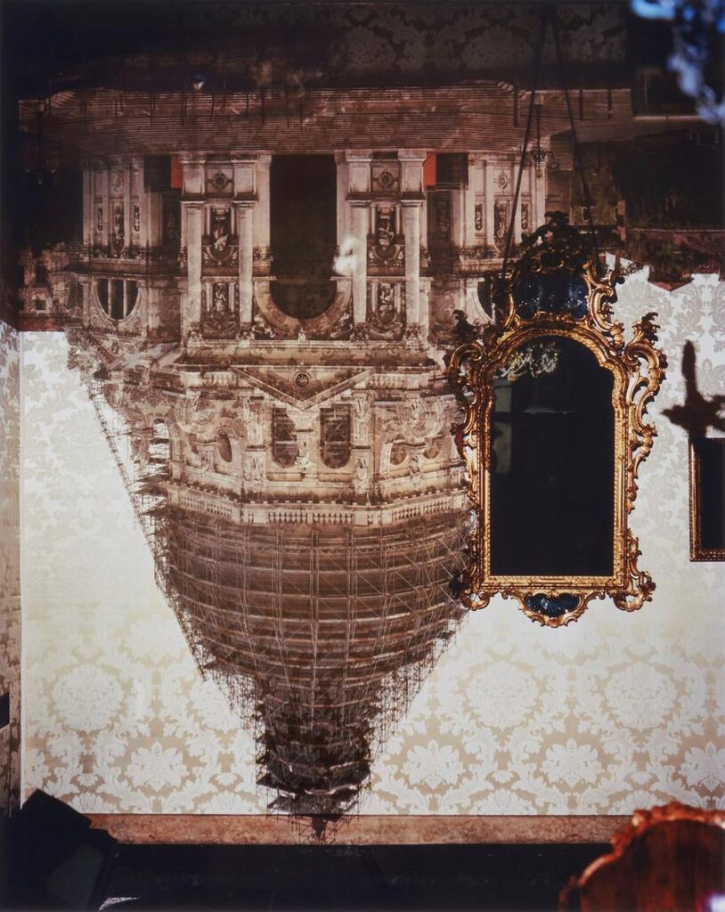 Camera Obscura, Santa Maria Della Salute with Scaffolding in Palazzo Bedroom, Venice