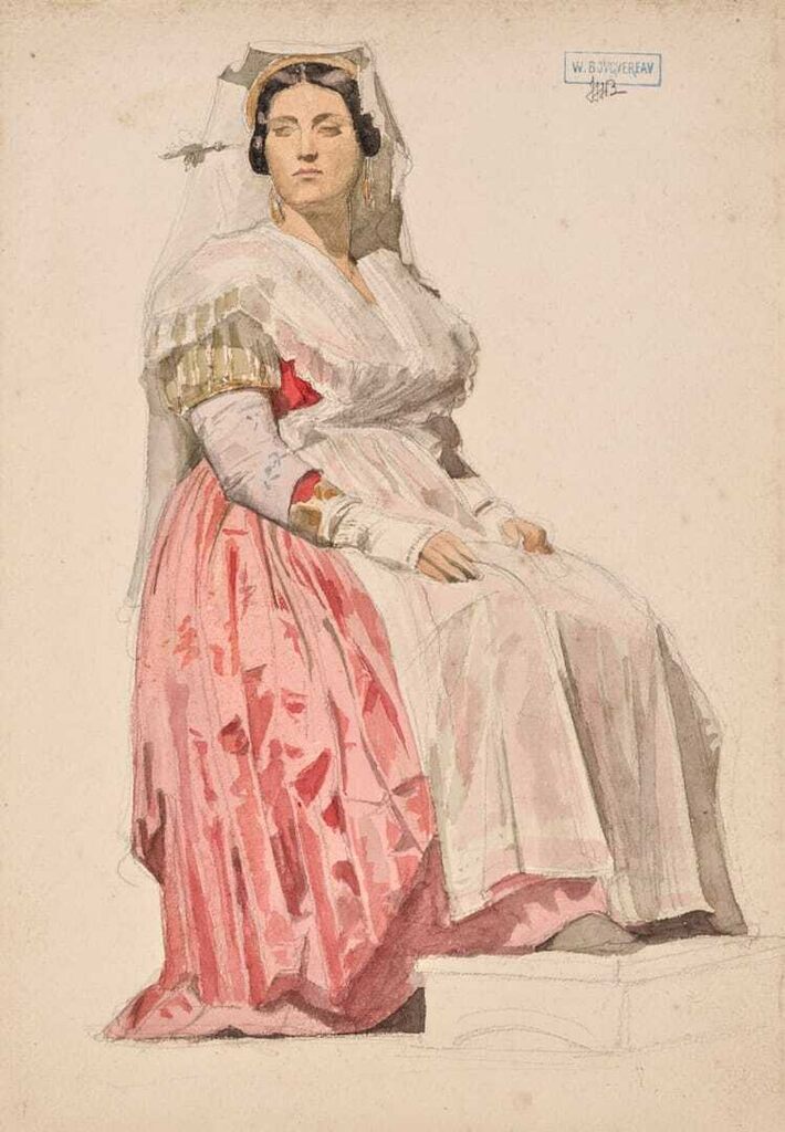 Femme italienne assise