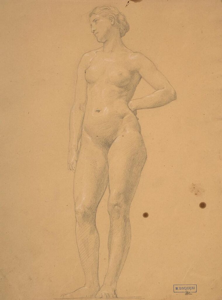 Black pencil and white chalk