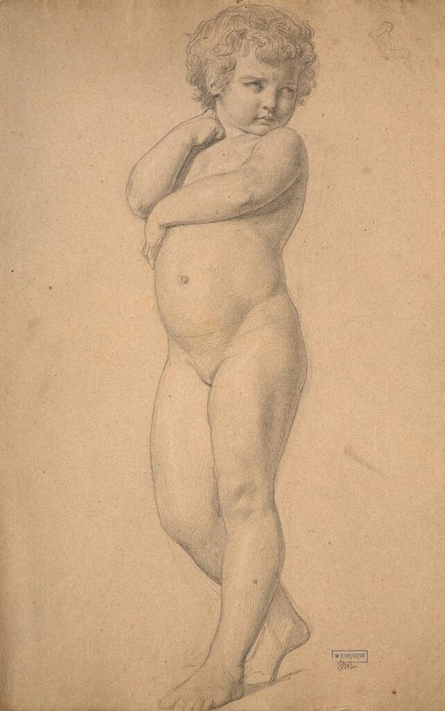 Academy of a Nude Child; Study for The First Discord